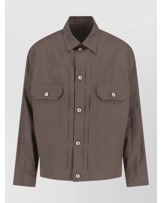 Sacai Brown Cotton Lightweight Jacket for men