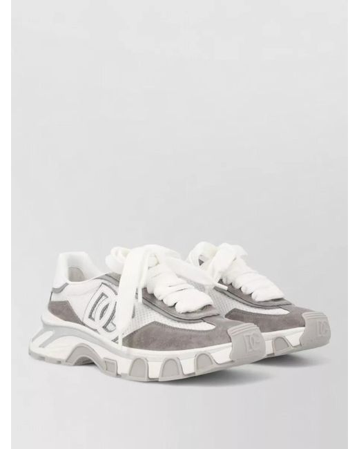 Dolce & Gabbana Multicolor Sneakers Chunky Sole Suede Accents Mesh