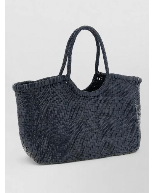 Dragon Diffusion Blue Nantucket Big Leather Tote Bag