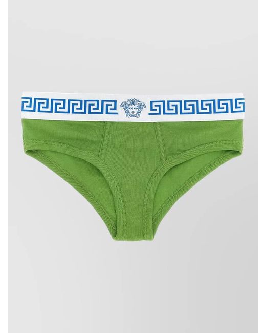 Versace Green Ribbed Briefs