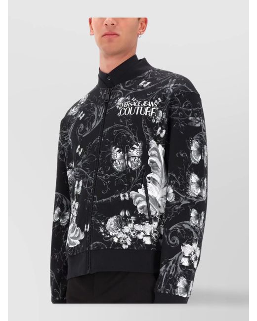 Versace Jeans Couture Black Cotton Bomber Jacket for men