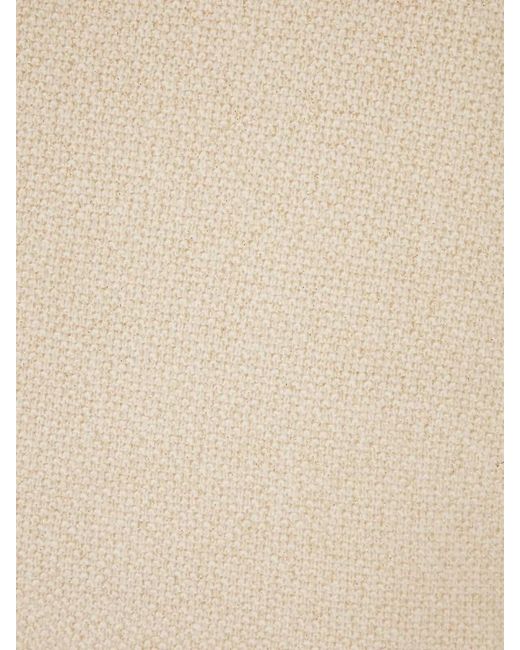 Fabiana Filippi Natural Cashmere-Blend Fine-Knit Boat Neck Sweater