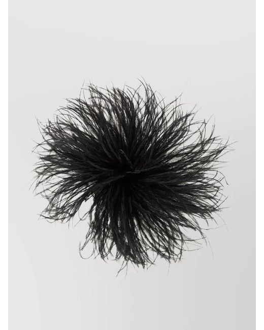 Gianluca Capannolo Gray Hair Pin Featuring Feather Detail Hardware