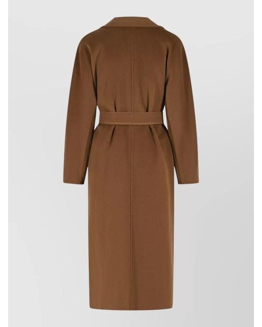 Max Mara Brown Madame Virgin Wool Cashmere Long Coat
