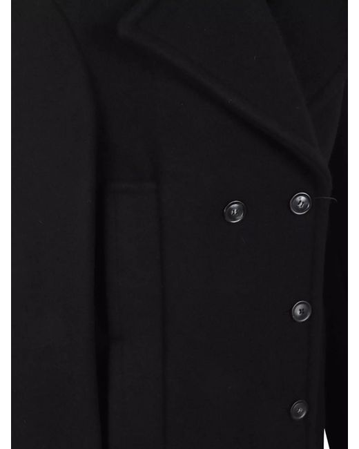 Max Mara Black Stylish Jacket With Button Design And Wide Lapels