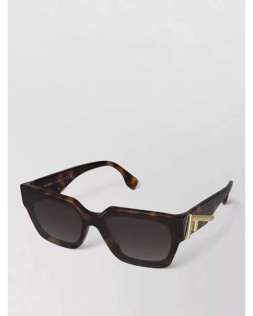 Fendi Black Oversized Square-Frame Sunglasses