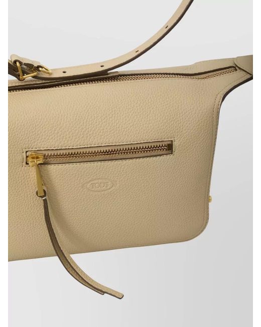 Tod's Natural Metal Dots Mini Shoulder Leather Bag