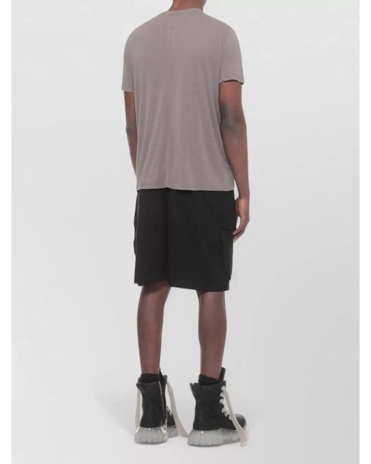 Rick Owens Gray Silk Blend Short-Sleeve T-Shirt for men