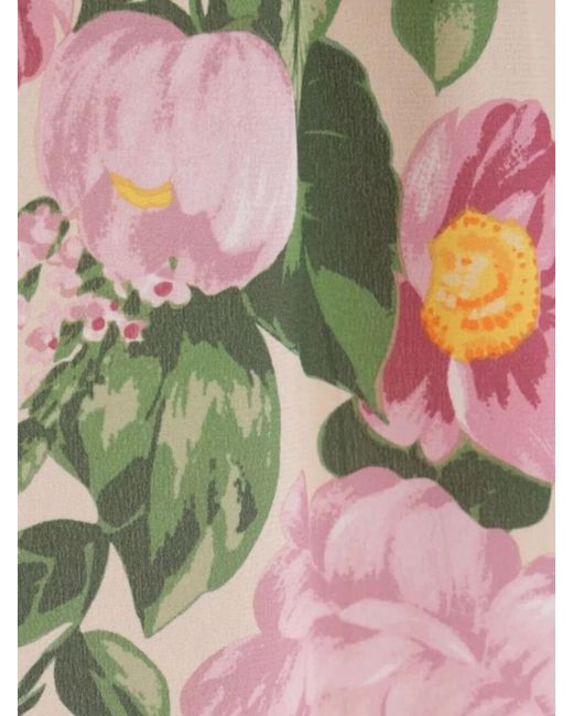 Chloé Multicolor Silk Floral Print Blouse