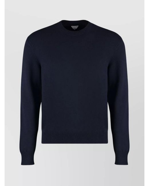 Bottega Veneta Blue Cashmere Crew-Neck Sweater for men