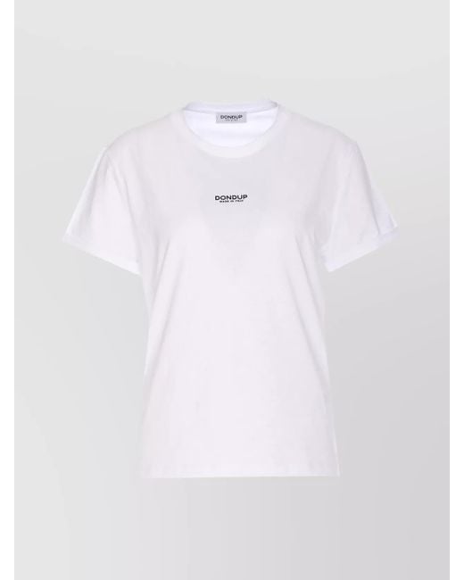 Dondup White Crewneck Short Sleeves T-Shirt