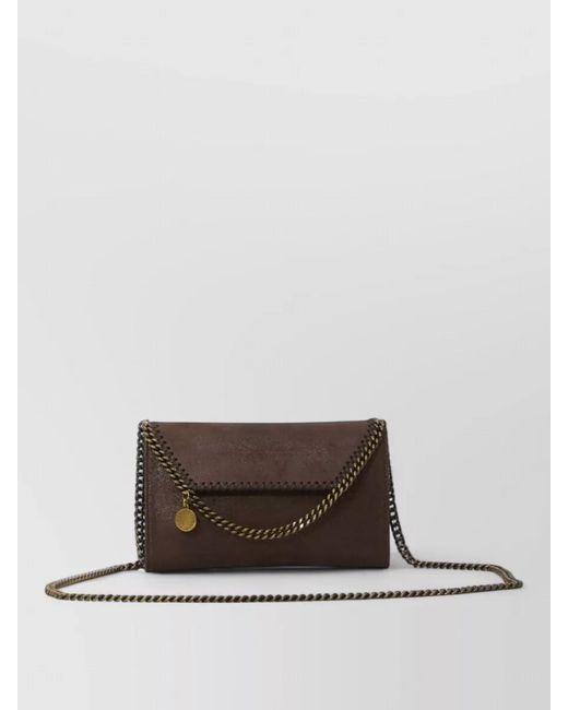 Stella McCartney White Falabella Alter Suede Clutch Bag