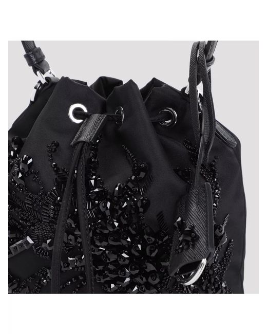 Prada Black Bucket Small Recycled Polyamide Bucket Bag