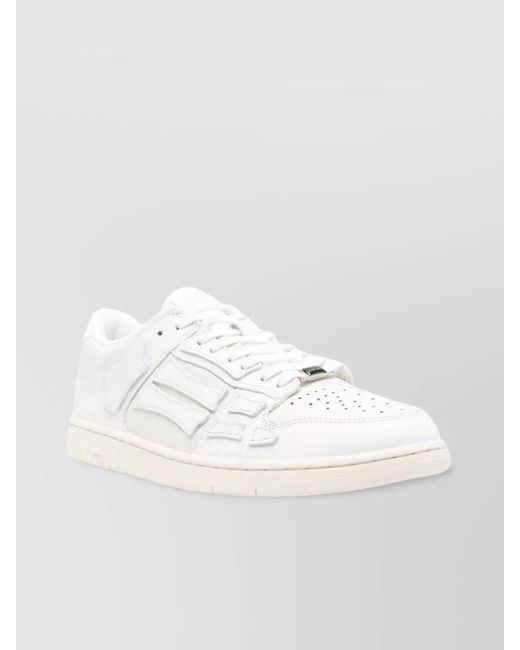 Amiri White Leather Low Top Sneakers for men