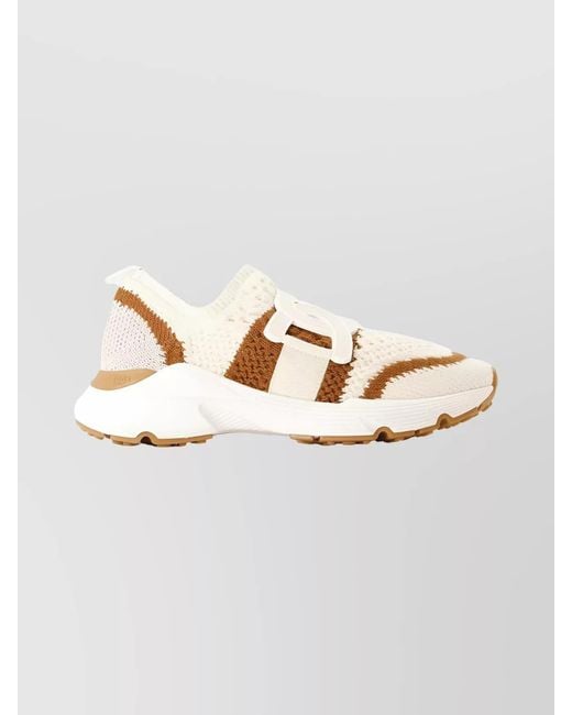 Tod's Metallic Canvas Slip-On Sneakers