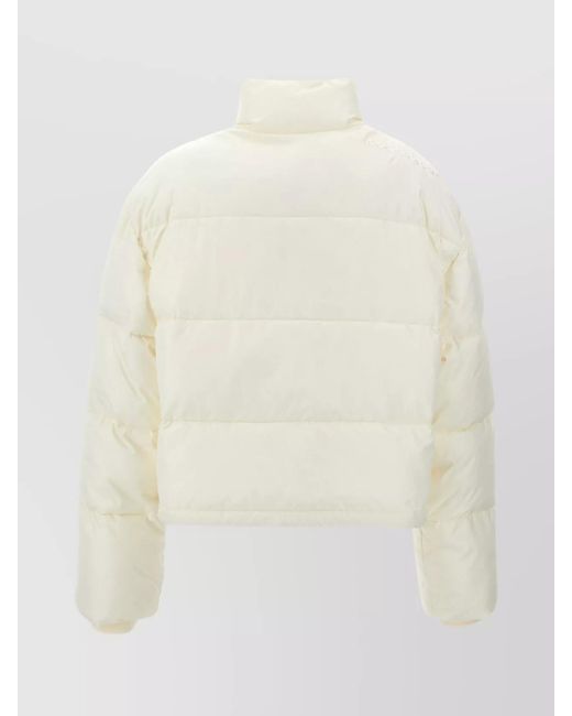 Courreges White Cropped Down Puffer Jacket