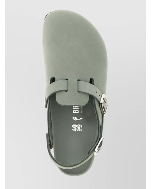 Birkenstock Gray Leather Tokio Mules