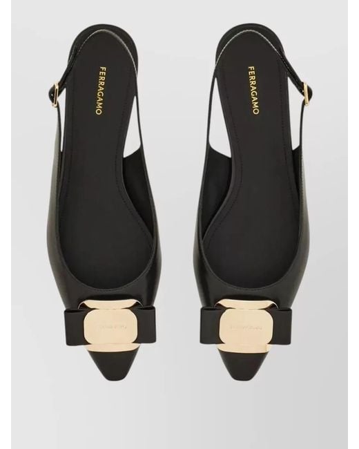 Ferragamo Multicolor Zelmy Leather Ballerina Flat Slingback