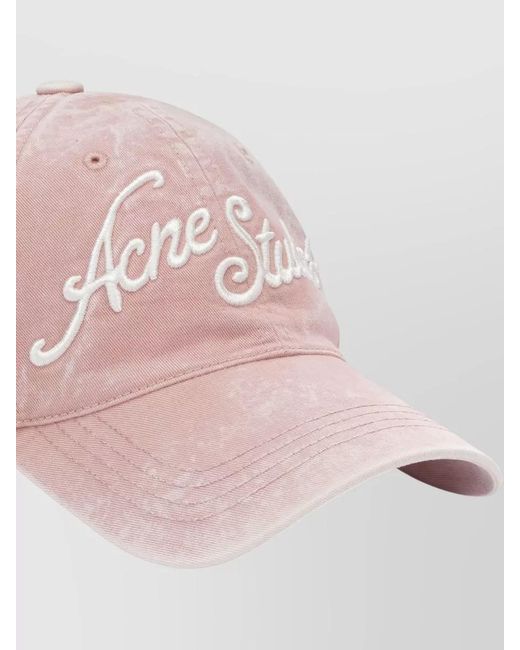 Acne Pink Baseball Hats Adjustable Strap Curved Brim for men
