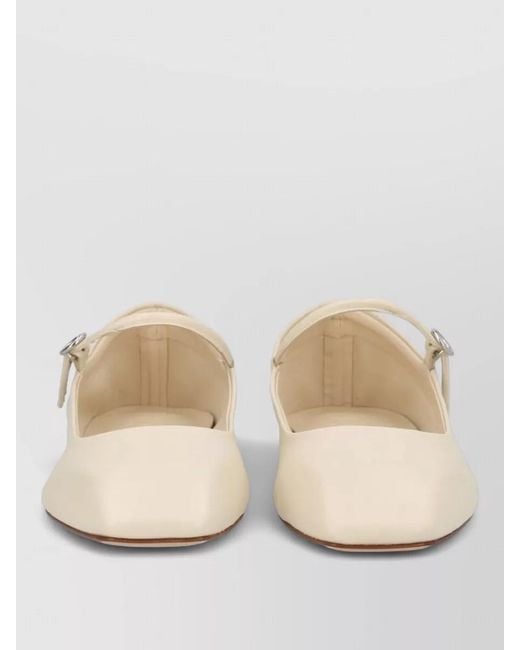 Aeyde Natural Uma Mary Jane Ballerina Flat Shoe