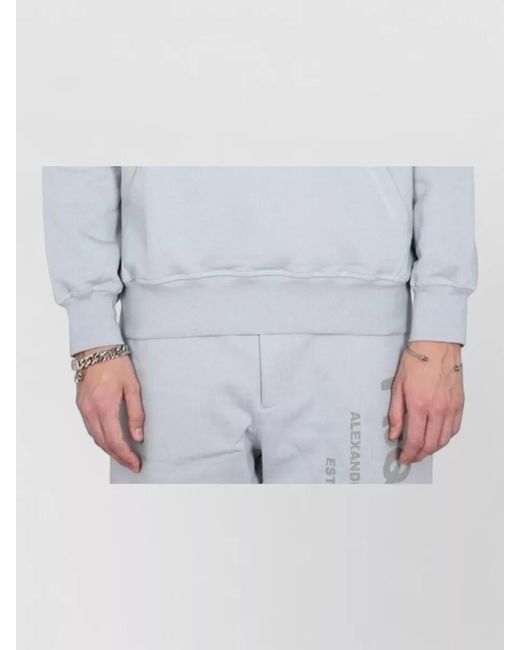 McQueen Gray Cotton Hoodie for men
