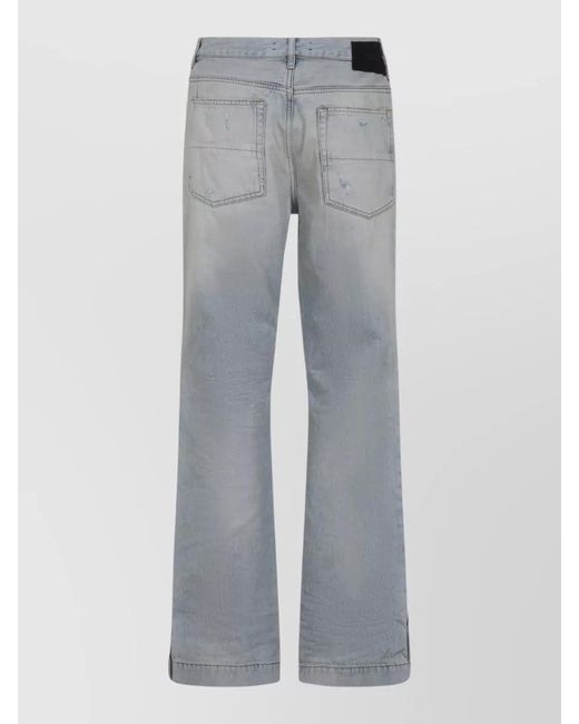 Amiri Gray Denim Straight Flare Jeans for men