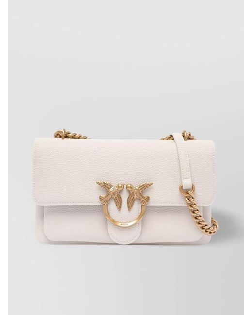 Pinko Natural Love Bag One Mini Leather Shoulder Bag