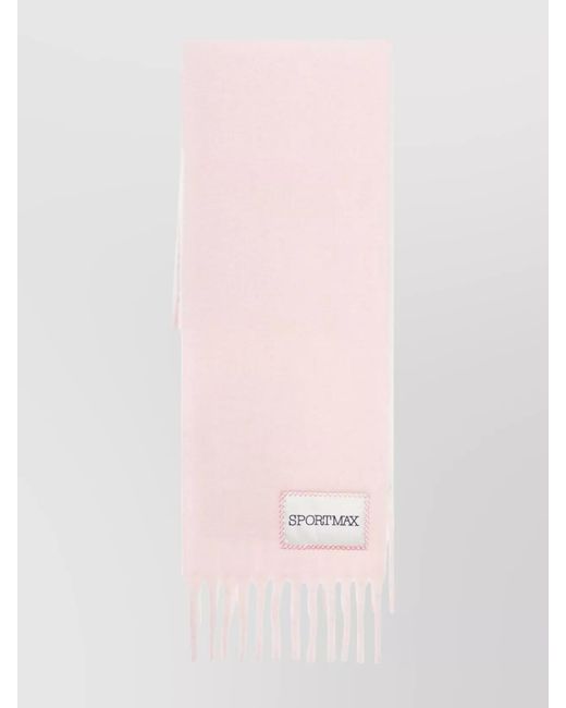 Sportmax Pink Alpaca Wool Scarf