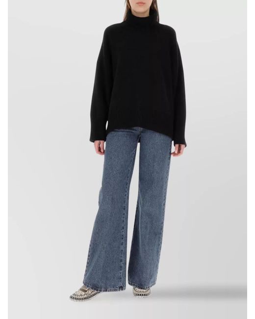 Chloé Black Drop Shoulders Oversized Cashmere Sweater