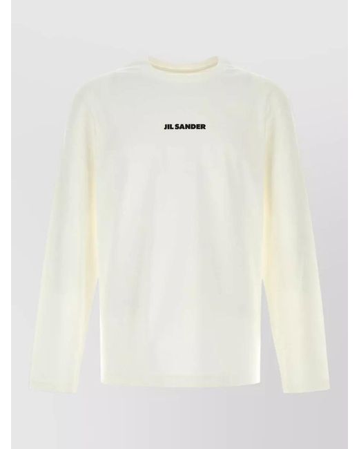Jil Sander White Cotton T-Shirt for men