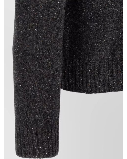 Moschino Black Logo Front Crew Neck Sweater Top for men