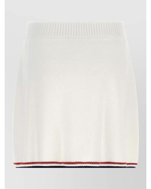 Brunello Cucinelli Natural Active Line Piquet Knit Mini Skirt