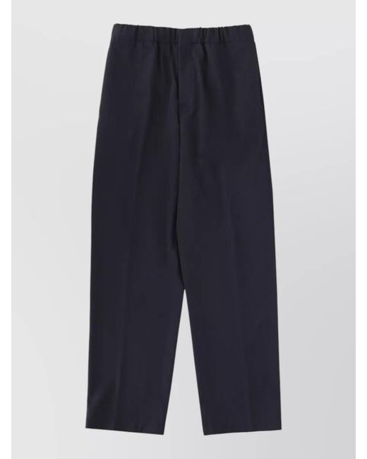 Lardini Blue Virgin Wool Straight-Leg Trousers for men