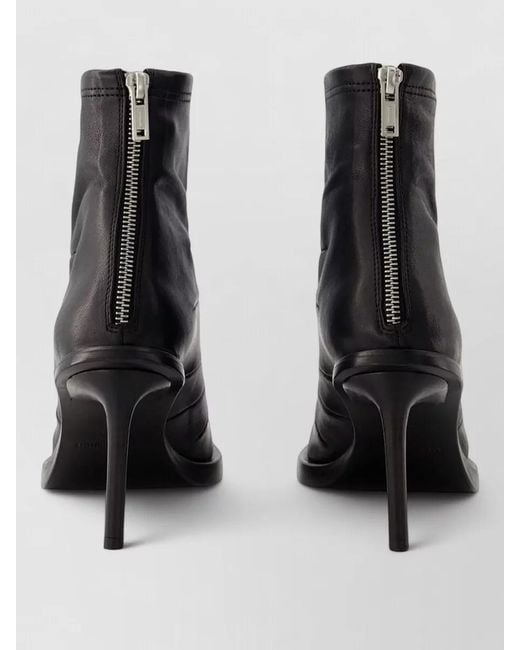 Ann Demeulemeester Black Hedy Ankle Boots Nappa Stretch Leather
