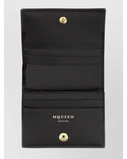 McQueen Black Leather Cardholder