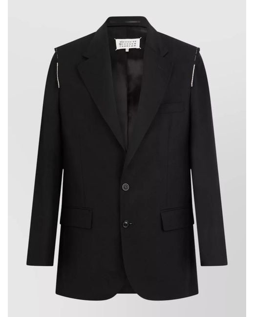 Maison Margiela Black Tailored Jacket Single Breasted Style for men