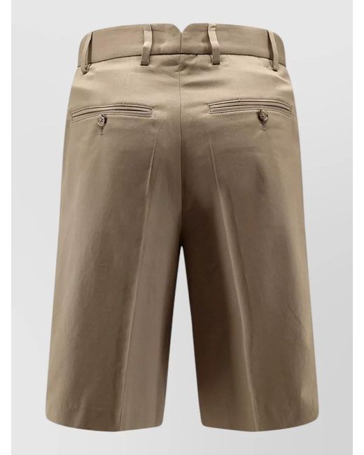 AMI Natural Virgin Wool Tailored Shorts for men