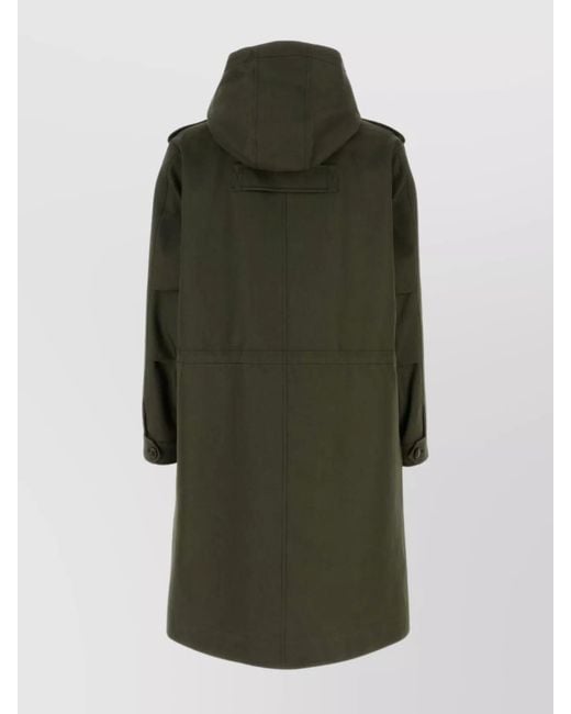 Valentino Garavani Green Cotton Trench Coat for men