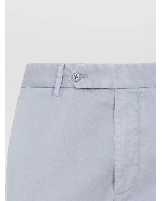 Ralph Lauren Blue Knightsbrdg Tailored Flat Front Trousers for men
