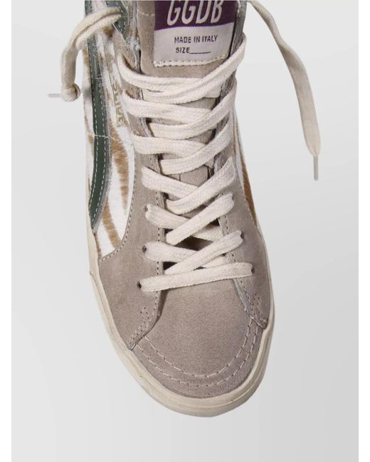 Golden Goose Deluxe Brand Natural Leather High-Top Sneakers
