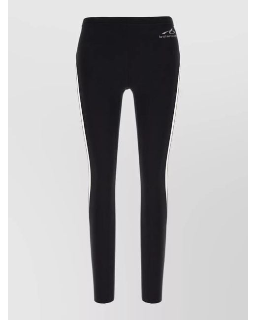 Balenciaga Blue Mid-Rise Stretch Leggings