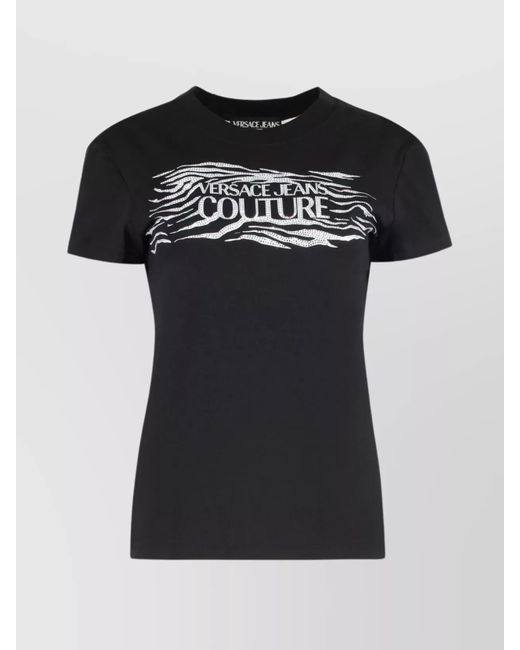 Versace Jeans Couture Black Logo Print T-Shirt