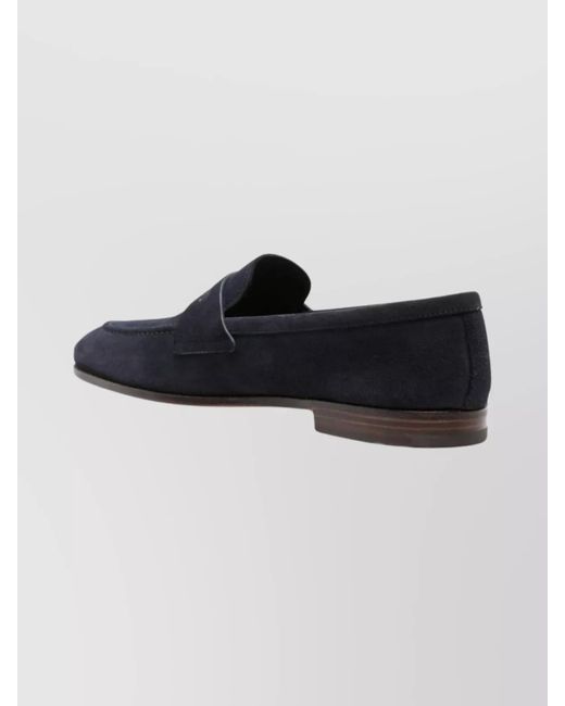 Church's Blue Leather Loafers Maesteg for men