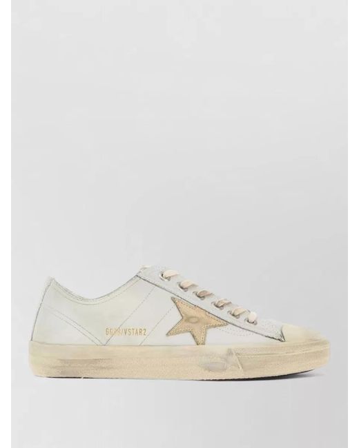 Golden Goose Deluxe Brand Natural Leather V Star 2 Low Top Sneakers