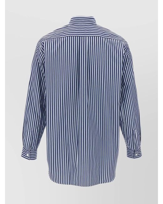 Comme des Garçons Blue Cotton Shirt for men