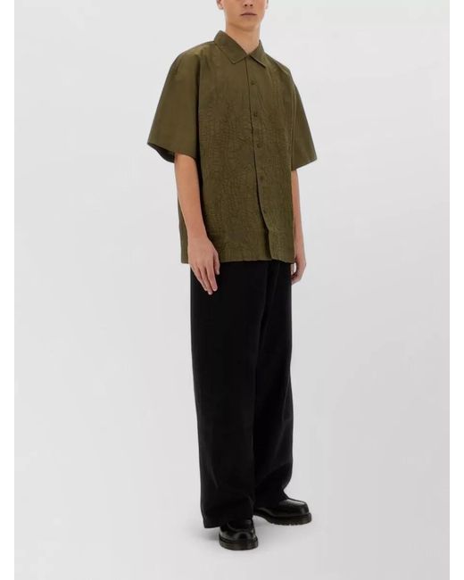 YMC Green Ciders Regular Fit Shirt Short Sleeves for men