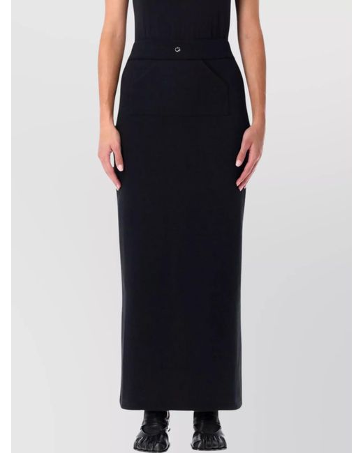 Coperni Black High Waist Skirt Front Pocket Design