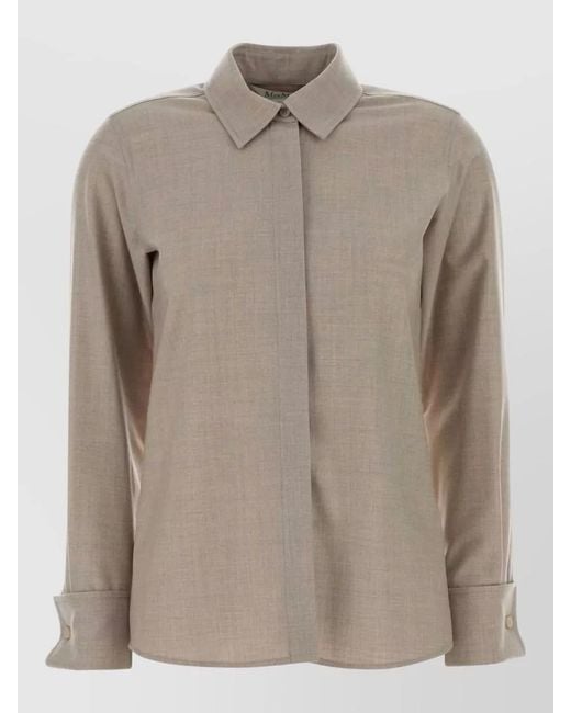 Max Mara Brown Cashmere Shirt for men