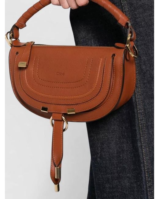 Chloé Pink Marcie Mini Leather Shoulder Bag