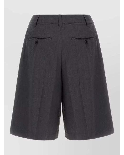 DUNST Blue Polyester Blend Bermuda Shorts